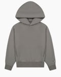 Champion Womens Hooded Sweatshirt in Grey Cotton - Size Large