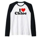 I HEART LOVE CHLOE Raglan Baseball Tee