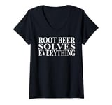 Womens Root Beer Apparel | Unique Funny Beers Lover Design V-Neck T-Shirt