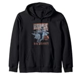 Bruce Lee The Dragon High Flying Action Distressed Zip Hoodie