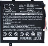 Kompatibelt med Acer Switch 10 SW5-015-18PF, 3.8V, 5900 mAh