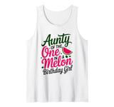 Aunty Of The One In A Melon Birthday Girl Watermelon Tank Top