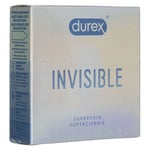 Préservatifs Durex Invisible Extra Sensitive, 3 pieces