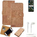 FOR Nokia X20 SMARTPHONE CASE COVER WALLETCASE CORK