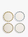 John Lewis Lisbon Melamine Dinner Plate, Set of 4, 25.5cm, Multi