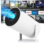 Mini Videoprojecteur 4K - Projecteur Video Portable Wifi 6 Bluetooth Video Projector Avec Auto Keystone, 130 Pouces, Retournement À 180 Degrés, Dystème D'Exploitation Android 11.0