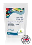 Cod liver 300mg Capsules EPA DHA Pack of 250 Pills Omega 3 Fish Oil