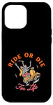 Coque pour iPhone 15 Pro Max Ride Or Die For Life Squelette Friends Wheelie Moto Bike