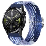 (Huawei Watch 42mmBlueberry)Nylon punottu lenkkihihna Samsung Watch 3/4 Active 2 Huawei Watch 3/GT Rannekoru Ranneke Amazfit GTR/Stratos Belt|