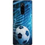 Sony Xperia 1 Transparent Mobilskal Fotboll