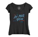 T-Shirt Femme Col Echancré Les Mots Bleus Sport Foot Ballon France Team