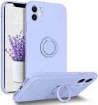 Coque Silicone Pour iPhone 13  Couleur Bleu Avec Anneau Support Little Boutik®