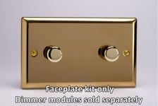 Varilight WVD2 Matrix Faceplate Kit, classic victorian brass, 2-gang