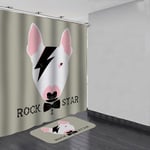 Rock Star Style Waterproof Bathroom Shower Curtain Mat Non-slip 120*180