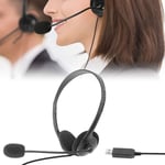 Volume Control Wired Computer Headset with Microphone Earphones USB Headphone