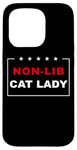 Coque pour iPhone 15 Pro Non-Lib Cat Lady – Funny Anti-Woke USA