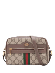 Pre-loved GUCCI Ophidia GG Supreme Canvas and Leather Shoulder Bag, Brown/Multi