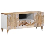 Meuble TV 105x33,5x46 cm bois massif de manguier banc TV meuble hifi vidaXL