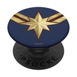 PopSockets Marvel Captain Marvel Movie Gold Blue Logo PopSockets Support et Grip pour Smartphones et Tablettes