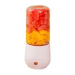 500ML Portable Fruit Juicer Blender USB Rechargeable Travel Mixers -White K8U6