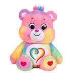 Bisounours Peluche moyenne 35cm - Togetherness Bear, ours en peluche coloré à collectionner avec badge en forme de cœur, ours apaisant et amusant unique pour garçons et filles à partir de 4 ans