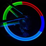 Schildkröt Fun Sports Wheel-Bee Éclairage LED Vélo, Boîtier en Aluminium de Haute Qualité, Lumiére de Pneu, Bouchon de Valve avec Lampe, 2 Pièces, Bleu, 950034