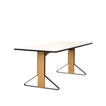 Artek - Kaari Bord Reb 001, Vit laminat, Klarlackad ek - Spisebord - Ronan & Erwan Bouroullec - Hvit - Metall/Tre