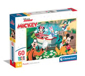 Clementoni Jigsaw Puzzle Disney Classics 60 Pieces - Supercolor Puzzle For Children 4-6 Years, Cartoon, Disney, Gift For Boy/Girls, Puzzle For Kids, Made In Italy, 26594