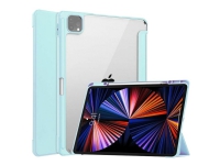 CoreParts - Vikbart fodral för surfplatta - tri-fold, built-in S Pen holder, auto-wake function - termoplastisk polyuretan (TPU) - transparent, sky could blue - 12.9 - för Apple 12.9-inch iPad Pro (5:e generation)