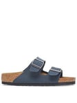 Birkenstock Men's Arizona Birko-flor Nubuck Sandals - Grey, Grey, Size 11.5, Men