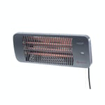 SunRed Terrassvärmare Lugo Quartz LUG-2000W Sunred Heater Wall Grey 2000 Watt