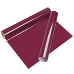 VINYL FROG Heat Transfer Vinyl Roll Maroon HTV Vinyl - 30.5x155cm Wine red Iron on Vinyl for T-Shirts, Heat Press Vinyl for DIY Craft Designs