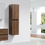 Stano. - Grande armoire de rangement siena hauteur 150 cm noyer 40 cm