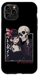 Coque pour iPhone 11 Pro Ma fille d'anime gothique de Saint-Valentin avec squelette Emo Harajuku