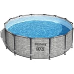 Kit Piscine hors sol tubulaire BESTWAY Steel Pro Max™ - 427 x 122 cm - Ronde (Livrée avec pompe de filtration, échelle + bâche)