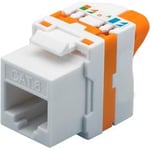 CAT6 RJ45 oskärmat Keystone-uttag, verktygsfritt, 10-pack