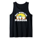 Will Work For Piragua Shaved Ice Fruit Puerto Rico Tank Top