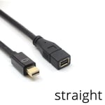 straigh 30cm Adaptateur Thunderbolt 2 vers Thunderbolt 2, câble mini displayport mâle vers femelle, convertisseur pour apple iMac MacBook Pro Air hdtv