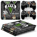 Kit De Autocollants Skin Decal Pour Console De Jeu Ps4 Pro Graffiti Anti-Rayures Complet Du Corps Gta5,T1tn-P4pro-1445