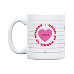 UO Tasse Amiga, Contigo El Mundo Es mejor Tasse pour petit-déjeuner. Un cadeau plein d'amour et de tendresse pour votre meilleure amie. Tasse idéale pour célébrer l'amitié. Capacité 350 ml, céramique.