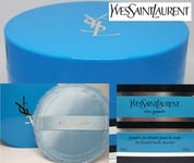 BEYOND RARE HUGE 120G YSL VINTAGE RIVE GAUCHE PERFUMED TALC BATH POWDER &Puff