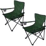 Jeobest - Lot de 2 Pliante Chaise De Camp,Siège Pliant et Portable, jardin Portable président de pêche pliante président plage Avec Porte-Boisson