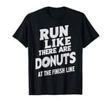 Funny Running For Men Women Donut Finish Line Marathon T-Shirt