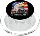 Speak Now or Forever Lose Your Freedom: USA Eagle Graphic PopSockets PopGrip pour MagSafe