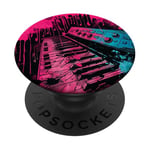 Synthétiseur Analogique Modulaire Synthé Lavage d'encre PopSockets PopGrip Interchangeable