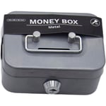 Liten låslåda - Metallkassa med 2 nycklar - Låsbar förvaringslåda - Metallkassa Nyckellås Money Bank Mini Safe Lock Box - Låsbar