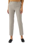 Damart - Pantalon 7/8ème Bi-Stretch pour Femme, Coupe Standard, Beige Clair Petits Carreaux, 46