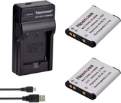 Remplacement Batterie EN-EL19 (2) et Chargeur USB Portable Kit pour Nikon EN-EL19 et Coolpix W100, S100, S2500, S2600, S2700, S2700, S3100, S3200, S3300, S3400, S3500, S4100