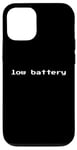 Coque pour iPhone 13 Batterie faible - Amusant et minimaliste pixel amateur de jeux vidéo