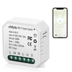 Emylo Mini Commutateur De Relais Wifi Intelligent Telecommande Sans Fil Interrupteur De Lumiere Wifi Ac 220V 1 Gang Commutateur Integre Module Relais 16A Minuterie Diy Commande Vocale Avec Alexa Echo